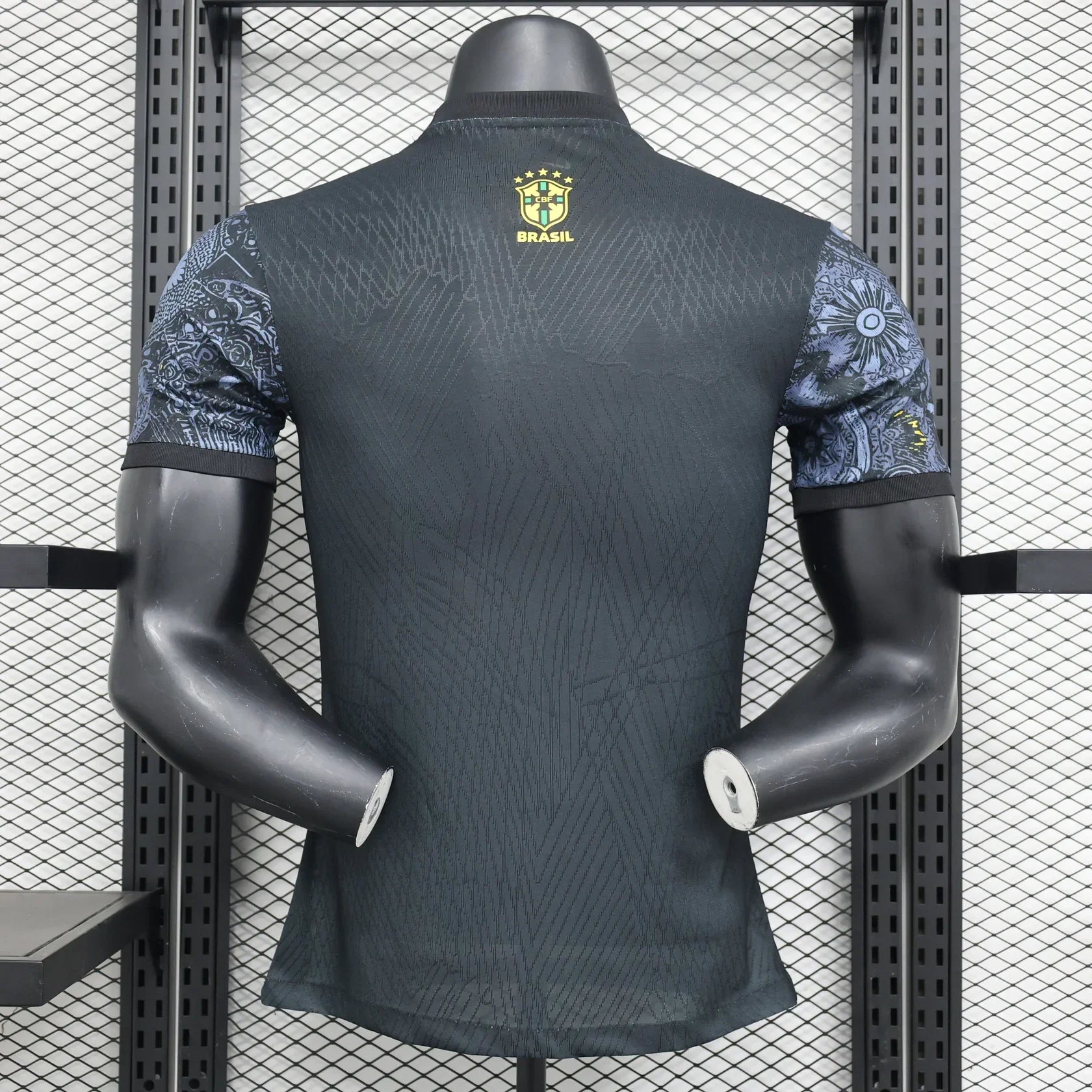 Brazil Black Savior Player Jersey
