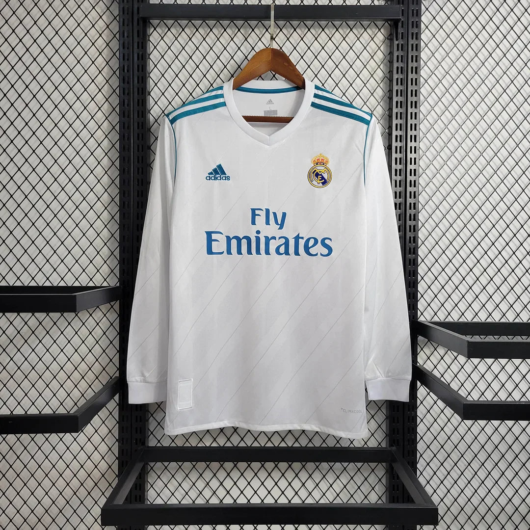 Real Madrid 2017/2018 Home Long Sleeve Jersey